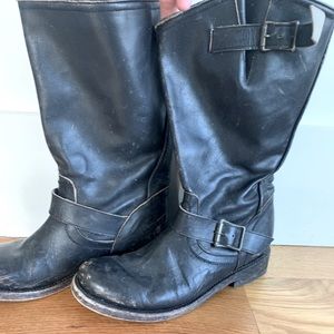 Freebird By Steven Black Crosby Flat Buckle Boots